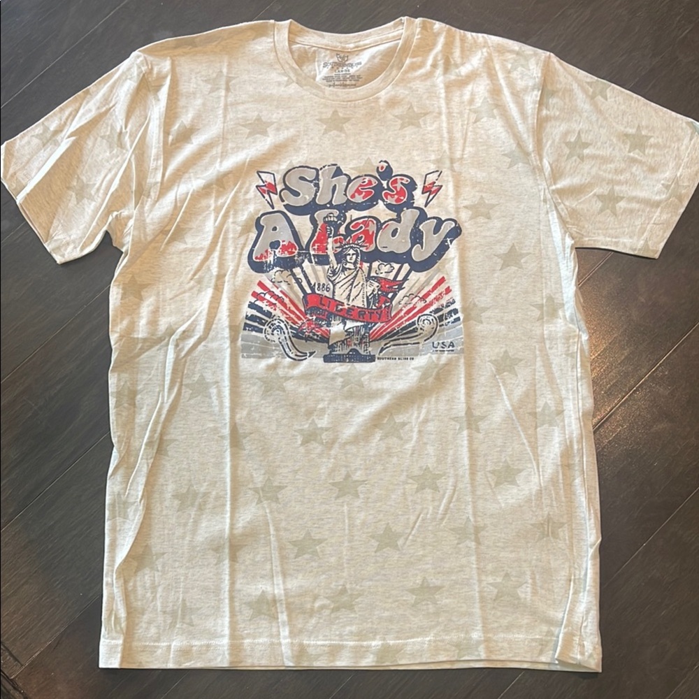 Cream Graphic T-Shirt 4th Of July